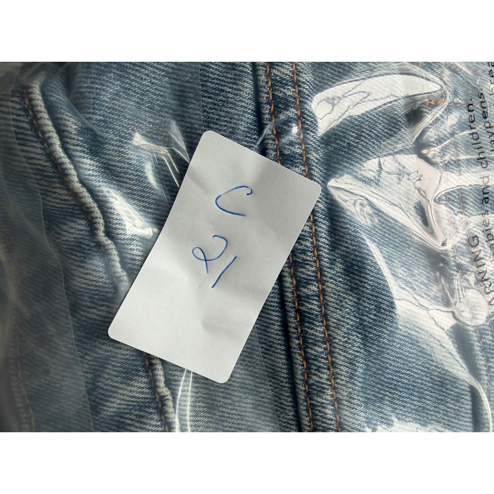 Levis 512 Slim Taper Stretch Selvedge Jeans Mens 33x34 Light Wash Blue Premium - Picture 9 of 9